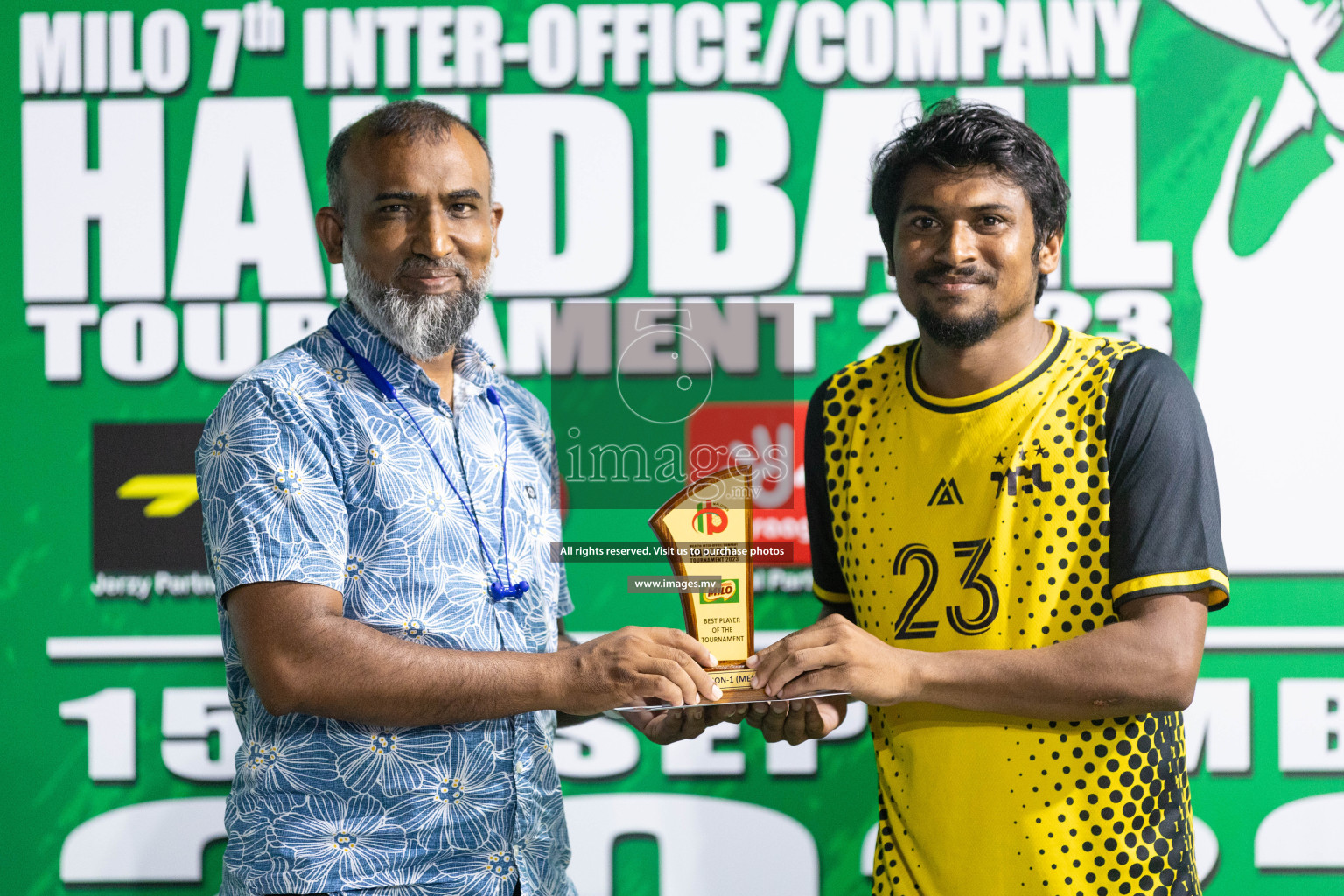 1st Division Final of 7th Inter-Office/Company Handball Tournament 2023, held in Handball ground, Male', Maldives on Monday, 24th October 2023 Photos: Nausham Waheed/ Images.mv