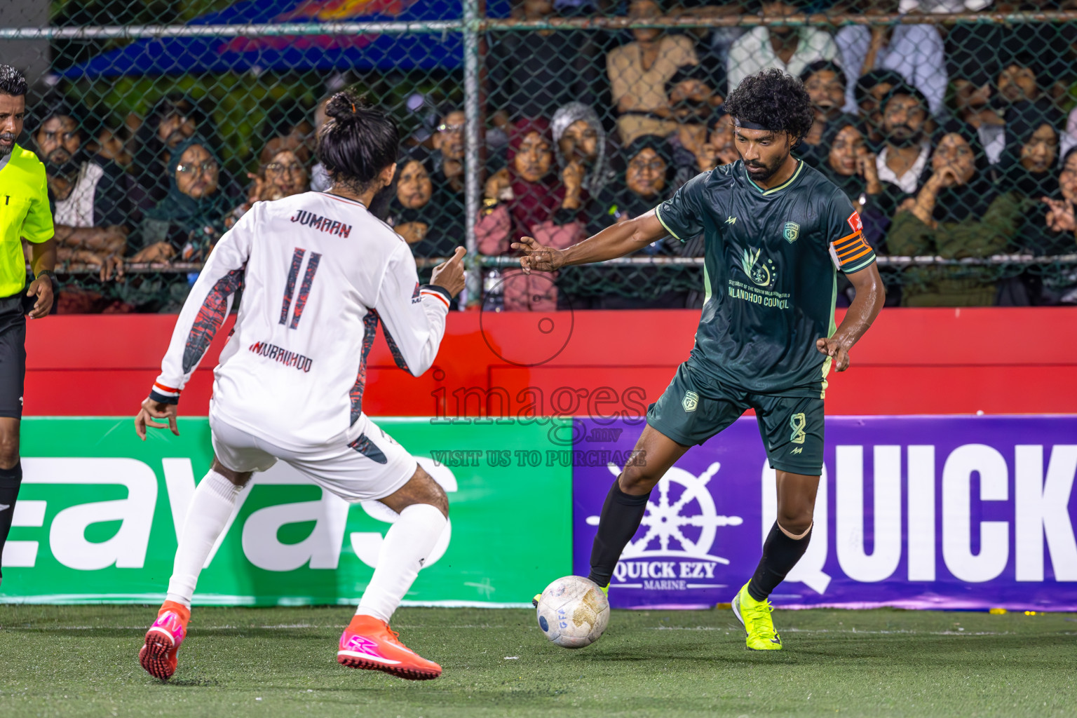 Sh Milandhoo vs R Inguraidhoo in Zone Round on Day 27 of Golden Futsal Challenge 2025 was held on Friday , 31st January 2025, in Hulhumale', Maldives. Photos: Ismail Thoriq / images.mv