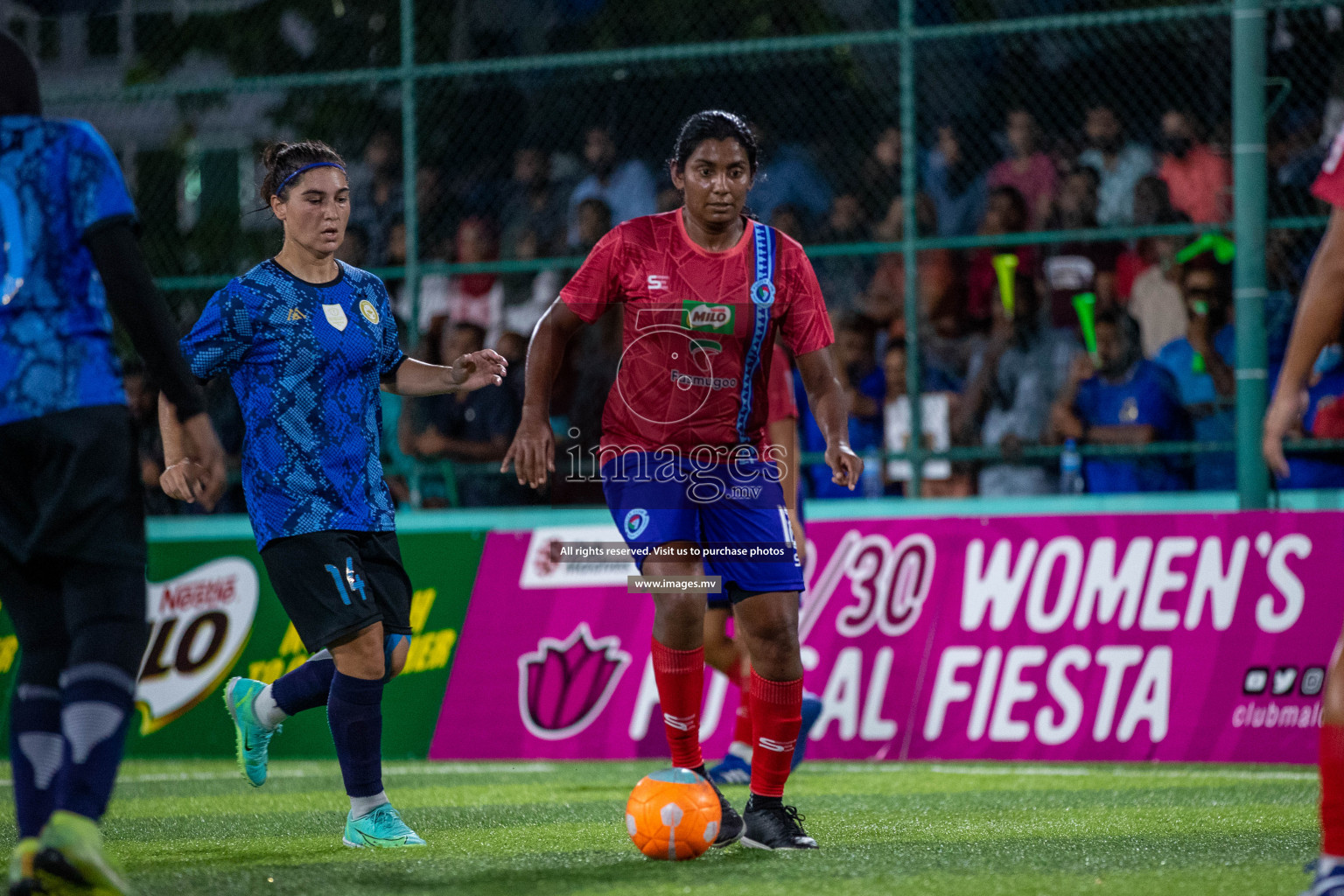 MPL vs Police Club in the Semi Finals of 18/30 Women's Futsal Fiesta 2021 held in Hulhumale, Maldives on 14th December 2021. Photos: Ismail Thoriq / images.mv