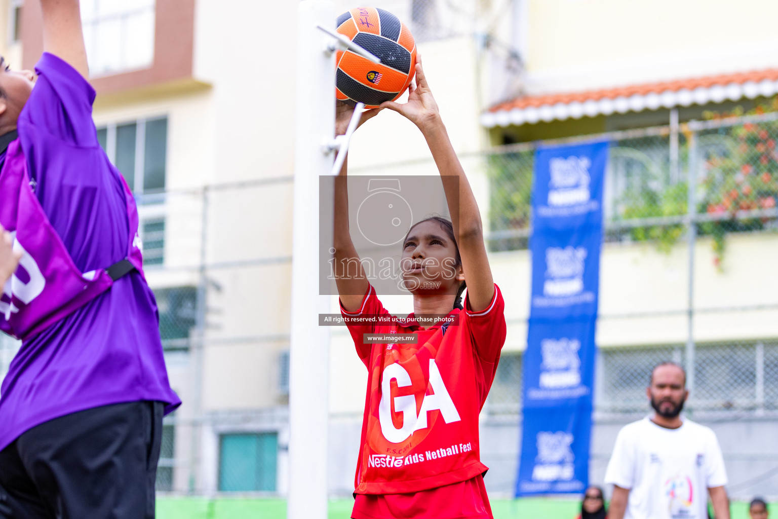 Day 1 of Nestle' Kids Netball Fiesta 2023 held in Henveyru Stadium, Male', Maldives on Thursday, 30th November 2023. Photos by Nausham Waheed / Images.mv