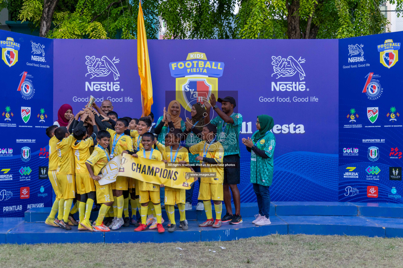 Day 4 of Nestle Kids Football Fiesta, held in Henveyru Football Stadium, Male', Maldives on Saturday, 14th October 2023
Photos: Ismail Thoriq / images.mv