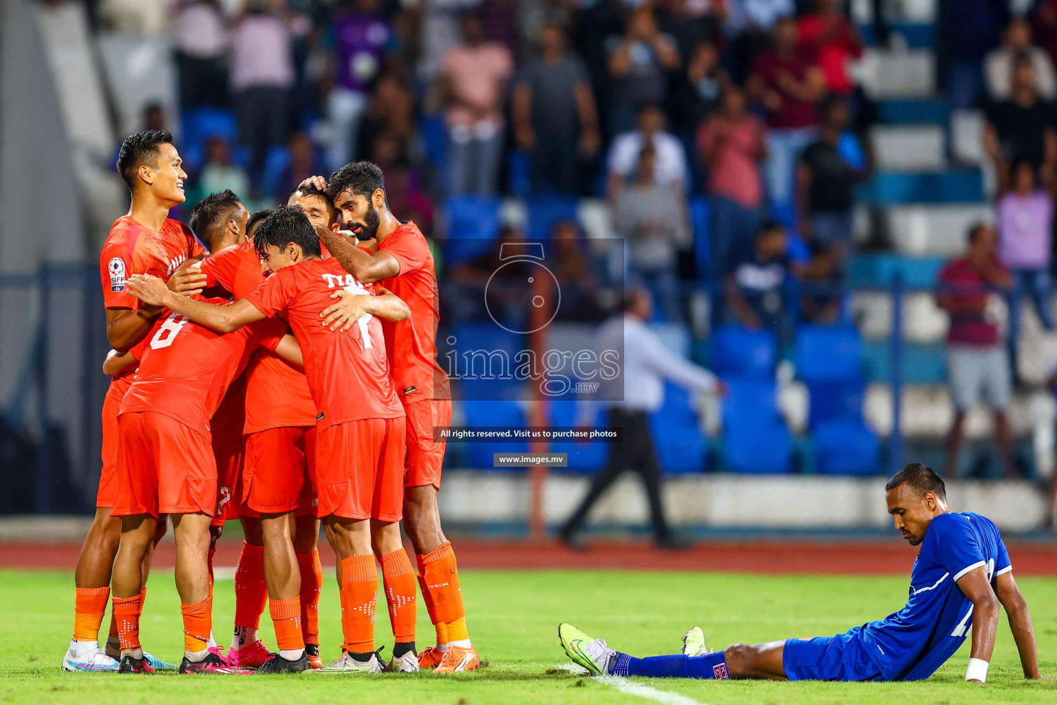 Nepal vs India in SAFF Championship 2023 held in Sree Kanteerava Stadium, Bengaluru, India, on Saturday, 24th June 2023. Photos: Hassan Simah / images.mv