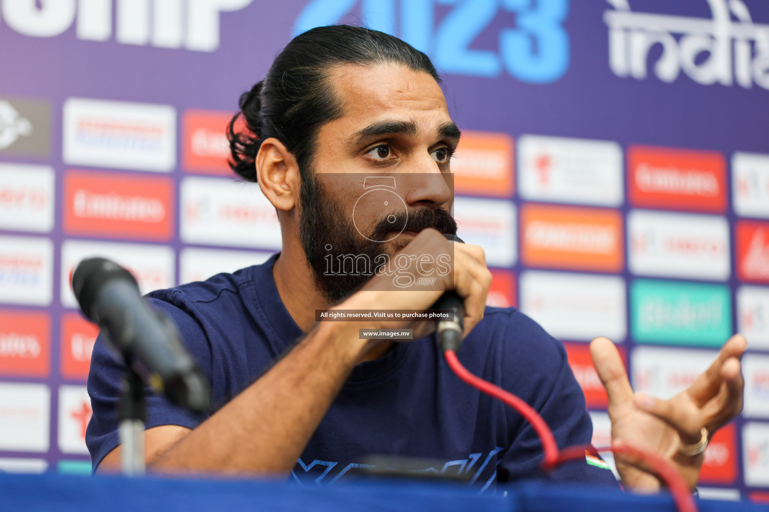 Saff Championship Final Pre-match press conference held in Sree Kanteerava Stadium, Bengaluru, India, on Monday, 3rd July 2023. Photos: Nausham Waheed / images.mv