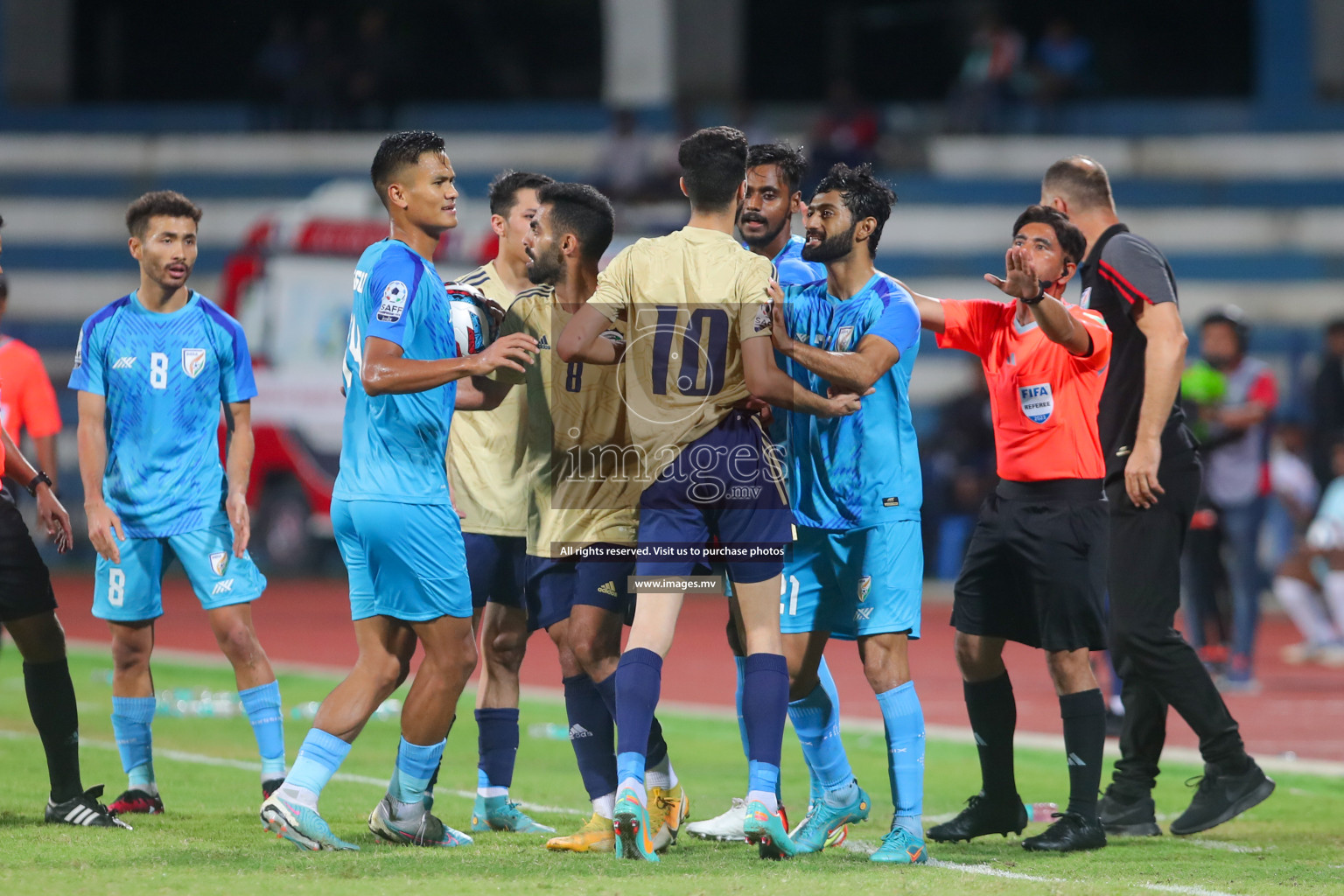 India vs Kuwait in SAFF Championship 2023 held in Sree Kanteerava Stadium, Bengaluru, India, on Tuesday, 27th June 2023. Photos: Nausham Waheed, Hassan Simah / images.mv