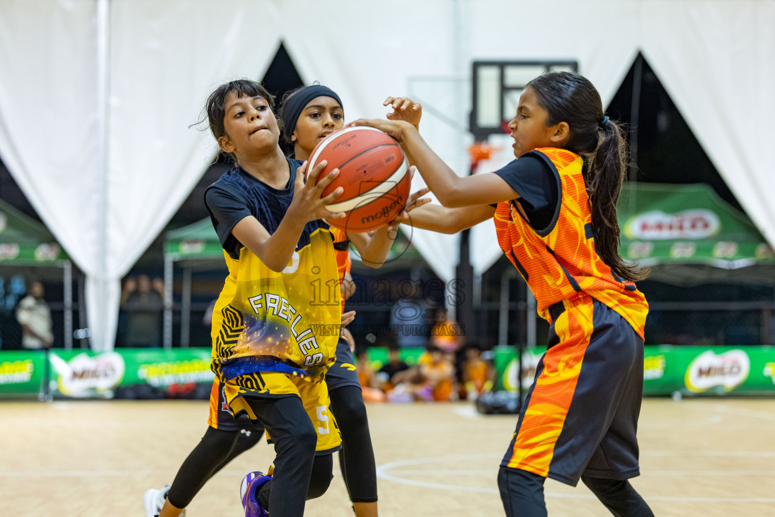 Milo 5 x 5 Junior Challenge 2025 - Basketball tournament held in Basketball Training Center, Male', Maldives on Thursday, 09th October 2025. 
Photo by: Hassan Simah / Images.mv