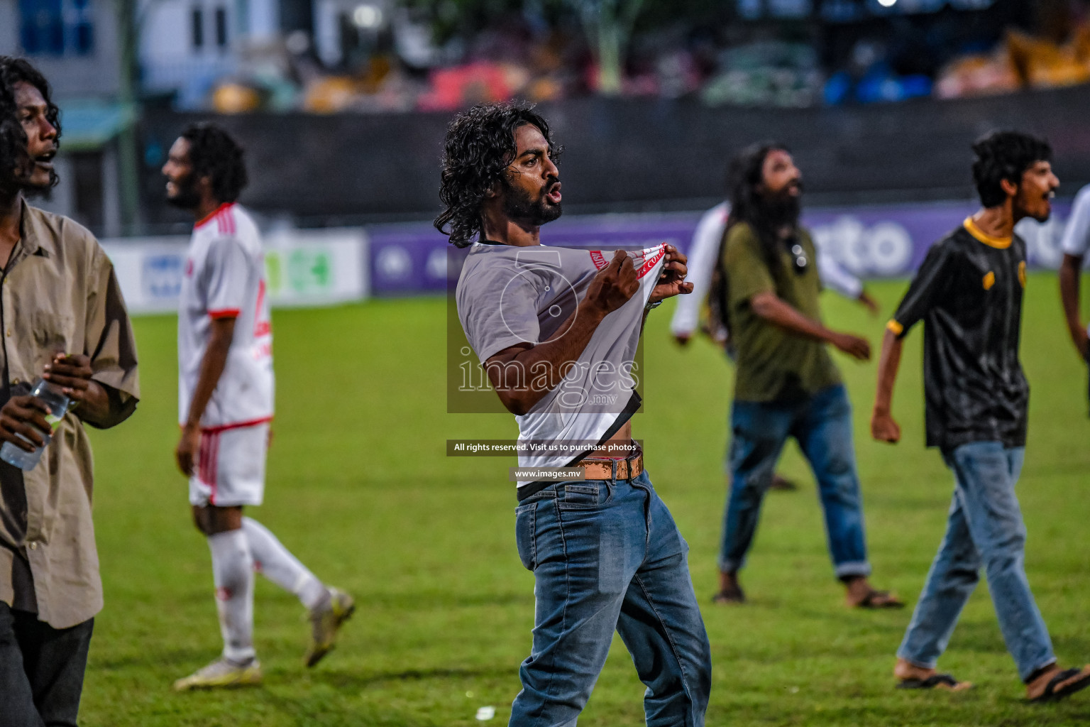 Buru Sports Club vs New Radiant Sports Club in the 2nd Division 2022 on 14th Aug 2022, held in National Football Stadium, Male', Maldives Photos: Nausham Waheed / Images.mv