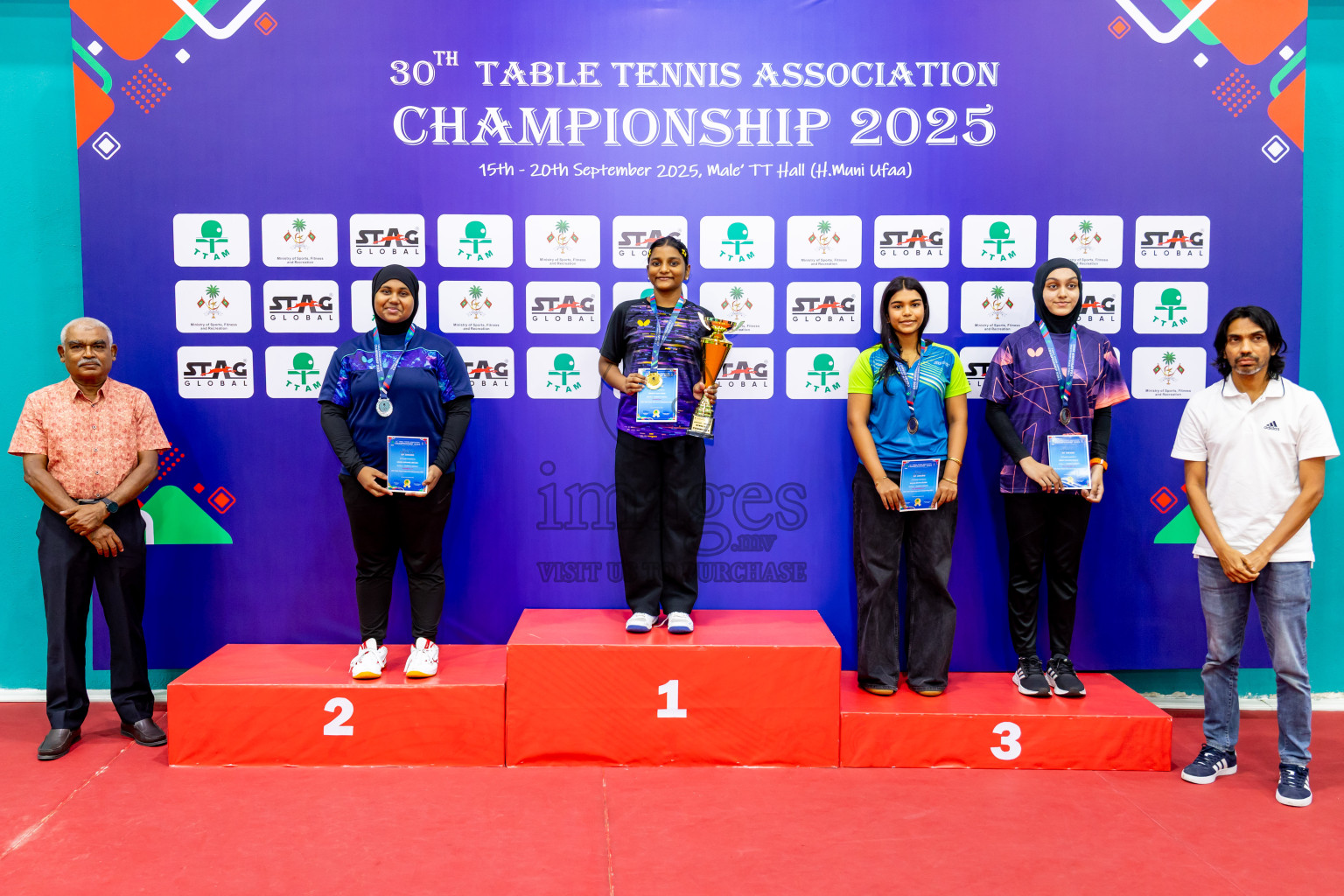 Finals of 30th Table Tennis Association Championship 2025 was held on Saturday, 20th September 2025 in Male' TT Hall, Male', Maldives. Photos: Nausham Waheed / images.mv