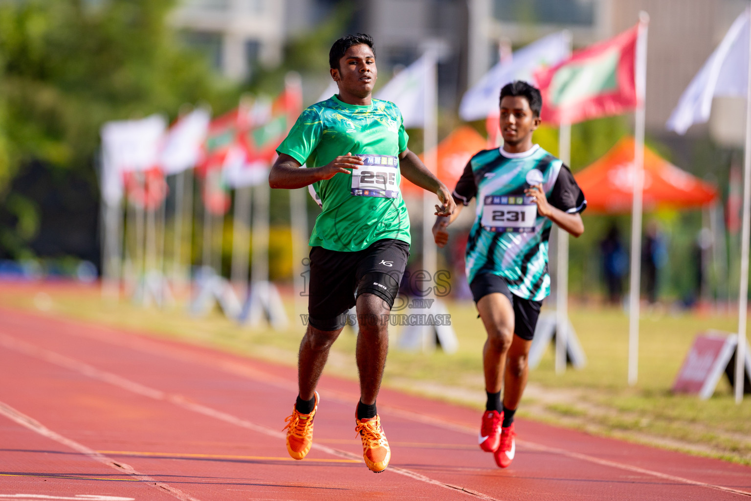 Day 3 of MWSC Interschool Athletics Championships 2024 held in Hulhumale Running Track, Hulhumale, Maldives on Monday, 11th November 2024. 
Photos by: Hassan Simah / Images.mv