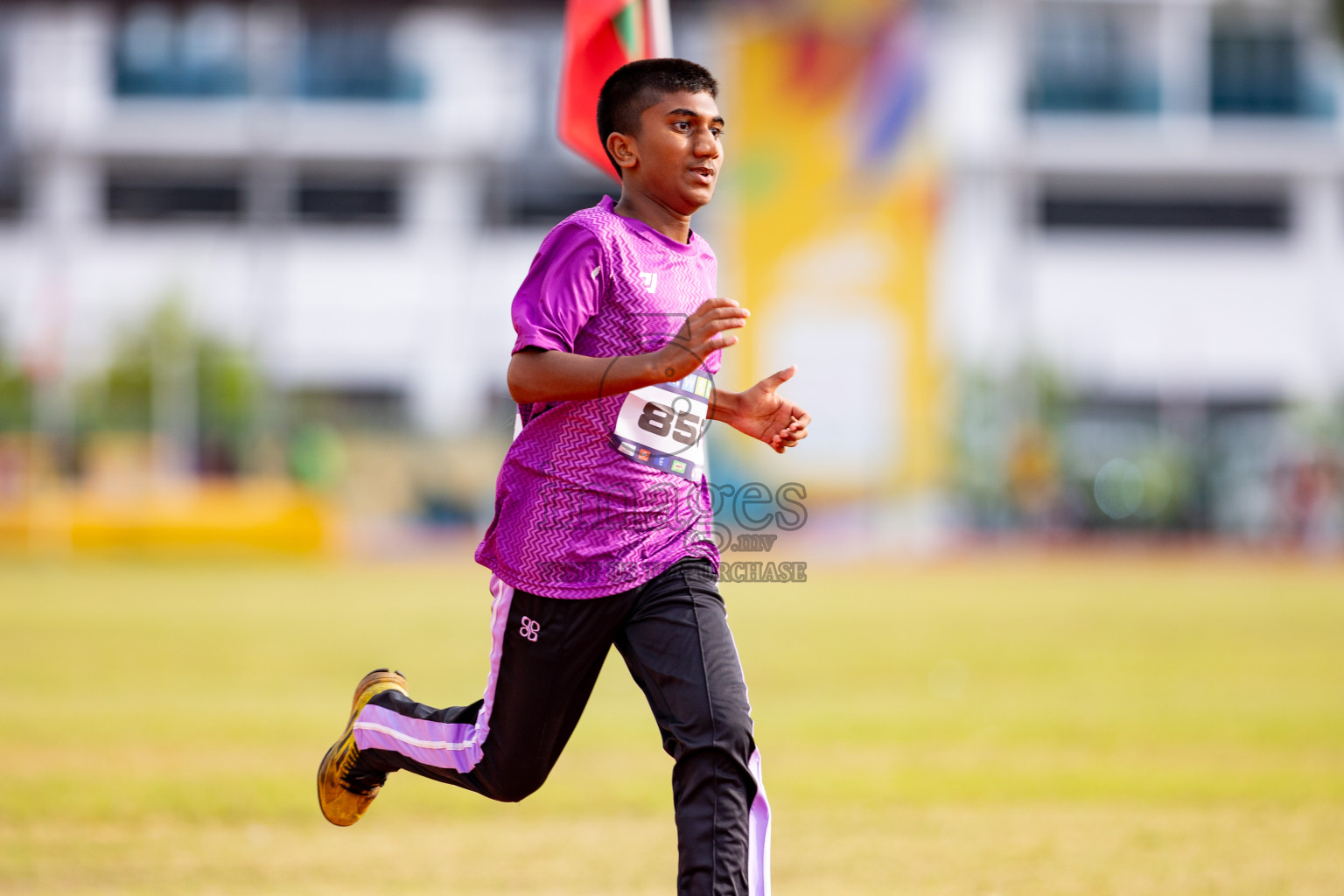 Day 3 of MWSC Interschool Athletics Championships 2024 held in Hulhumale Running Track, Hulhumale, Maldives on Monday, 11th November 2024. 
Photos by: Hassan Simah / Images.mv