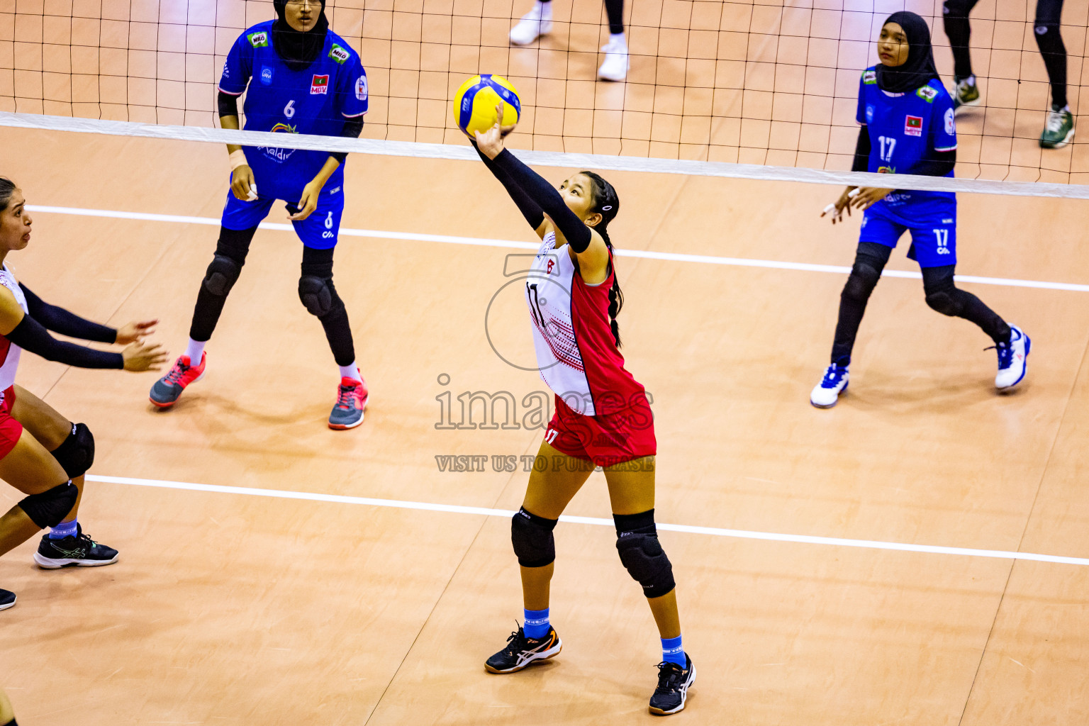 Nepal vs Maldives in Third Place Match of CAVA U20 Woman's Volleyball Championship 2024 was held in Social Center, Male', Maldives on 23rd July 2024. Photos: Nausham Waheed / images.mv