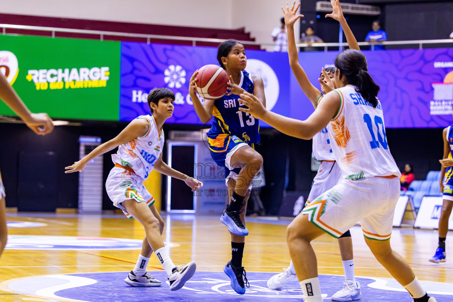 India vs SriLanka in Day 1 of Under 16 Woman's Asian Cup SABA Qualifiers 2025 was held in Social Center, Male', Maldives on 12th June 2025. Photos: Nausham Waheed / images.mv