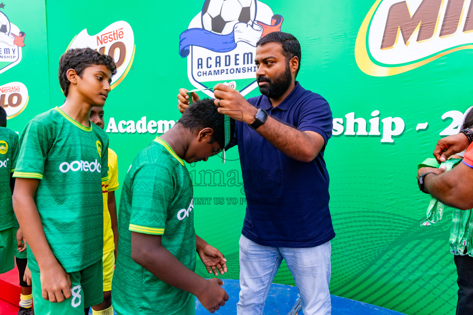 Day 4 of MILO Academy Championship 2024 - U12 was held at Henveiru Grounds in Male', Maldives on Sunday, 7th July 2024. Photos: Nausham Waheed / images.mv