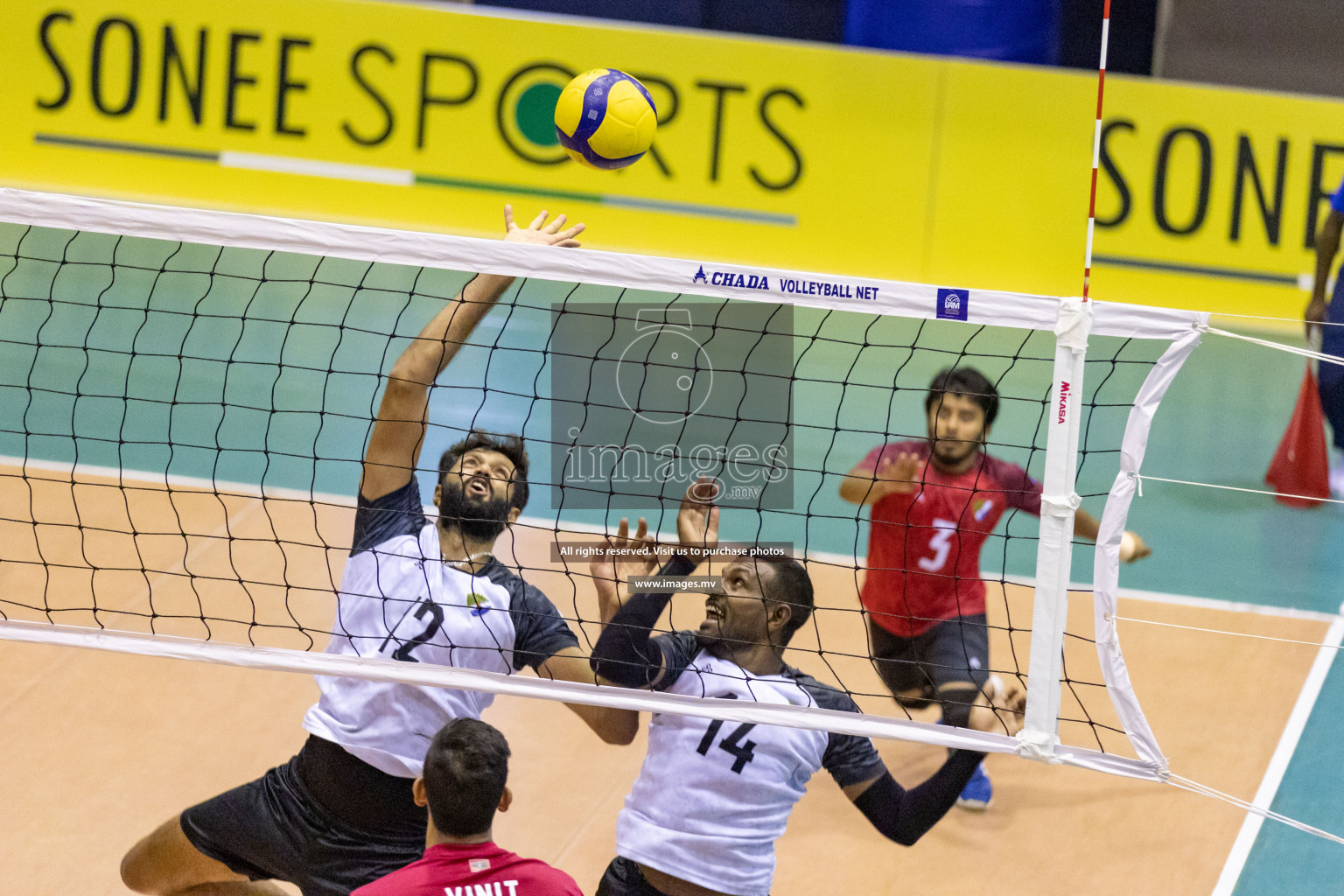 Sports Club City vs Dhivehi Sifainge Club in the Finals of National Volleyball Tournament 2022 on Thursday, 07th July 2022, held in Social Center, Male', Maldives