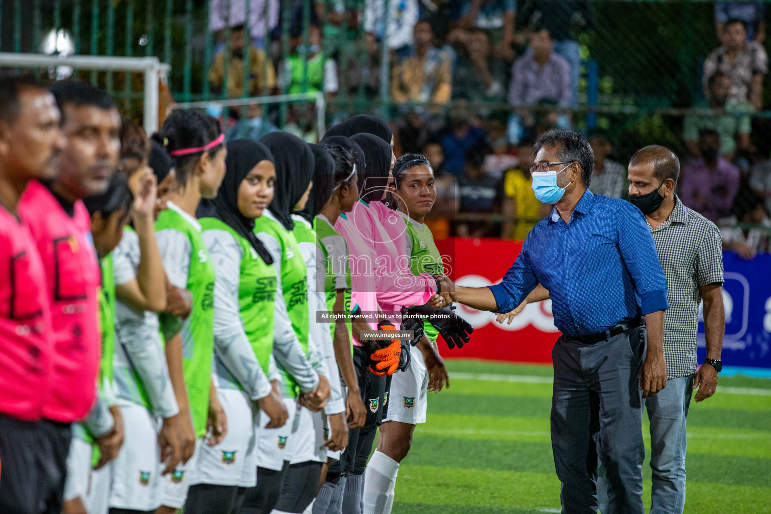 Club WAMCO vs DSC in the Semi Finals of 18/30 Women's Futsal Fiesta 2021 held in Hulhumale, Maldives on 14th December 2021. Photos: Ismail Thoriq / images.mv