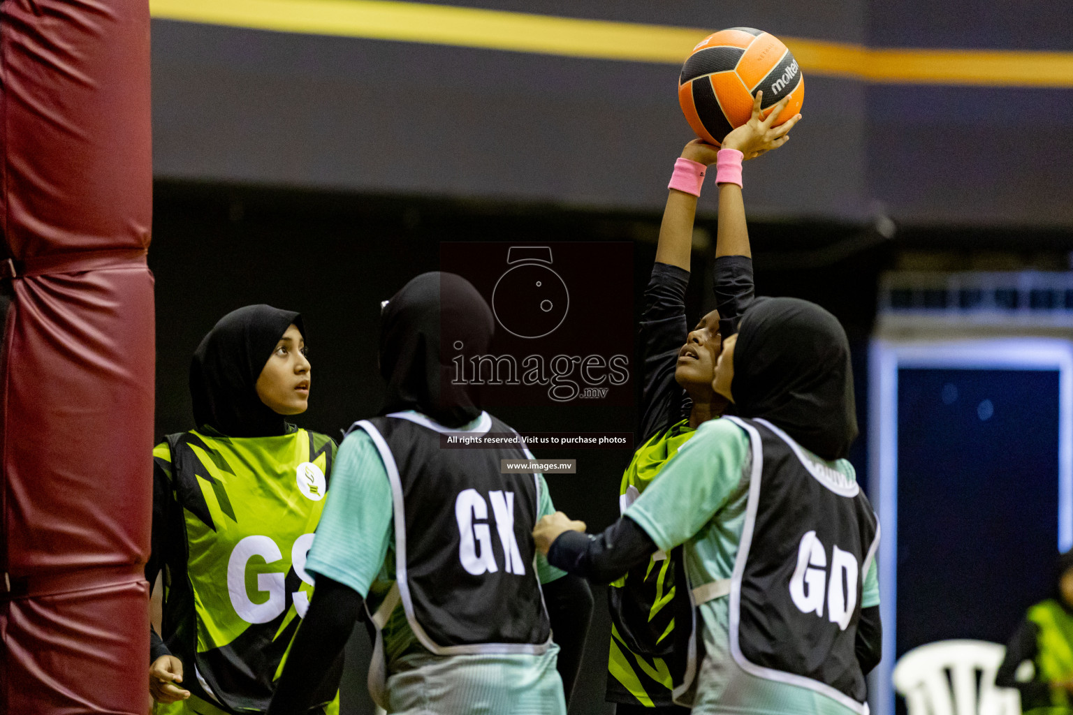 Day 8 of 24th Interschool Netball Tournament 2023 was held in Social Center, Male', Maldives on 3rd November 2023. Photos: Hassan Simah, Nausham Waheed / images.mv