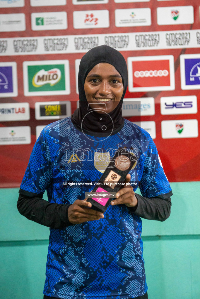 MPL vs Police Club in the Semi Finals of 18/30 Women's Futsal Fiesta 2021 held in Hulhumale, Maldives on 14th December 2021. Photos: Shuu Abdul Sattar / images.mv