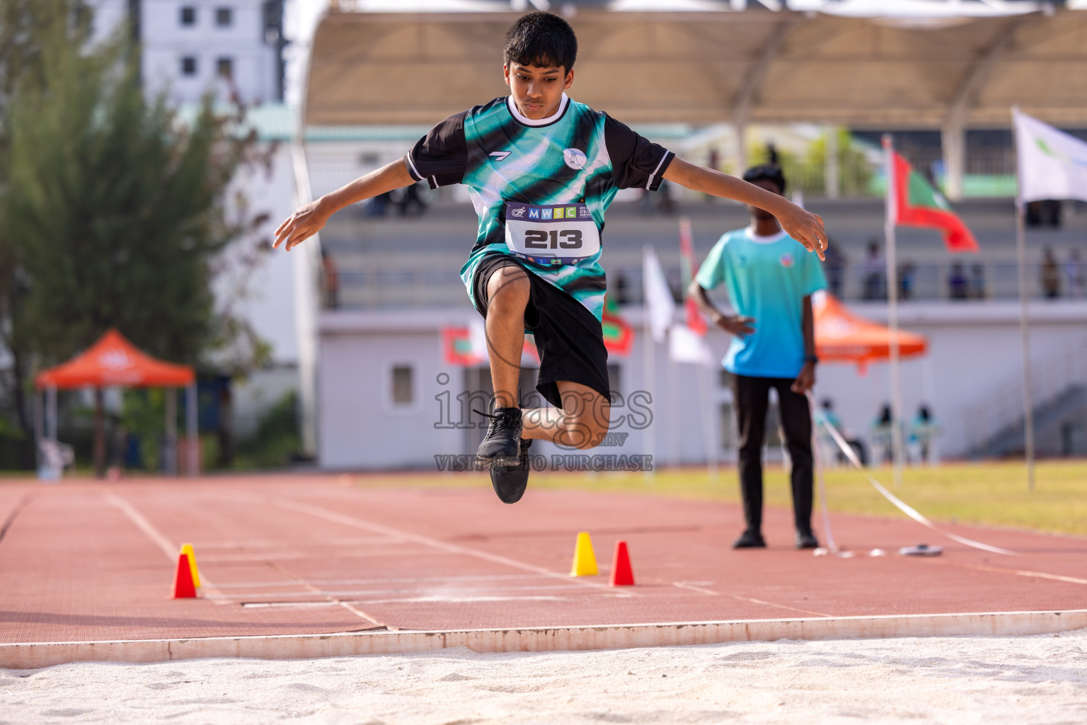 Day 5 of MWSC Interschool Athletics Championships 2024 held in Hulhumale Running Track, Hulhumale, Maldives on Wednesday, 13th November 2024. Photos by: Ismail Thoriq / Images.mv