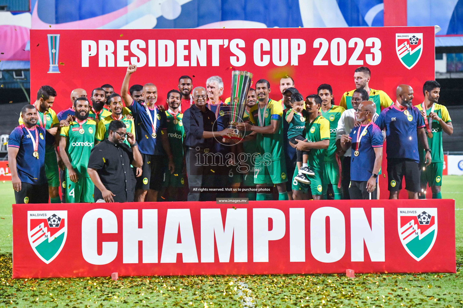 President's Cup 2023 Final - Maziya Sports & Recreation vs Club Eagles, held in National Football Stadium, Male', Maldives  Photos: Nausham Waheed/ Images.mv