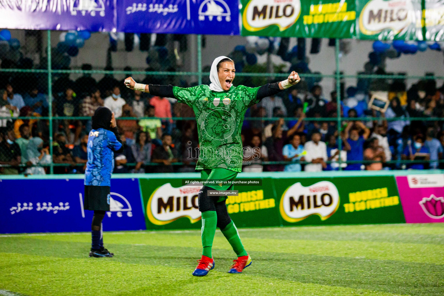 MPL vs Police Club in the Semi Finals of 18/30 Women's Futsal Fiesta 2021 held in Hulhumale, Maldives on 14th December 2021. Photos: Shuu Abdul Sattar / images.mv