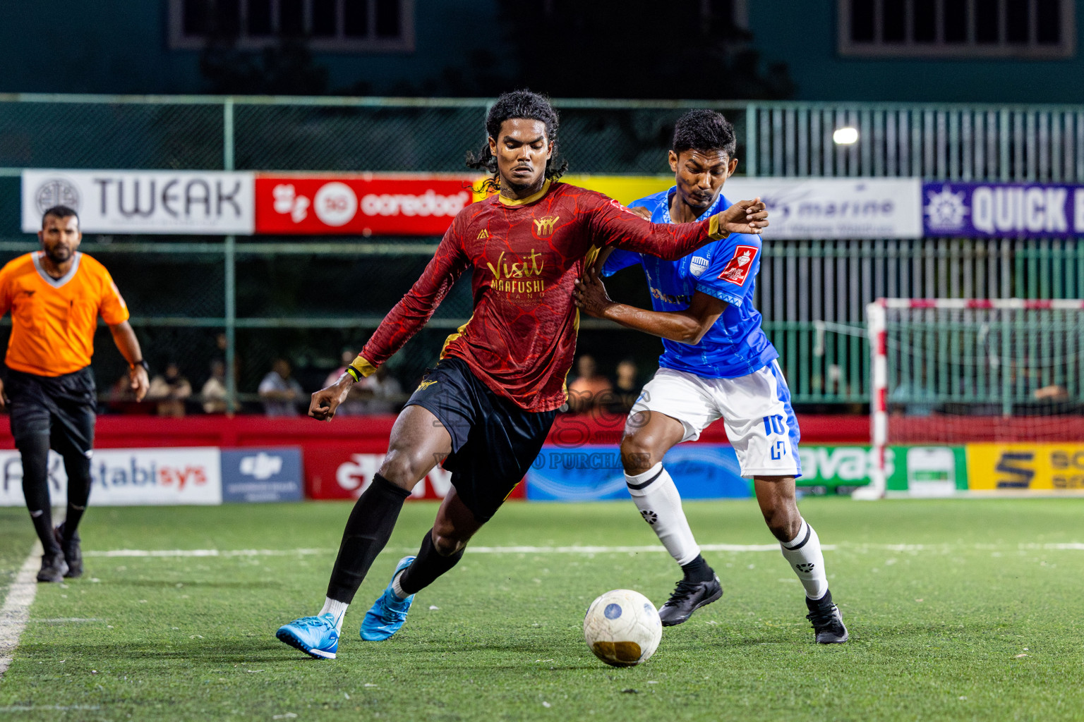 K Himmafushi vs K Maafushi on Day 18 of Golden Futsal Challenge 2025 was held on Thursday, 23rd January 2025, in Hulhumale', Maldives. Photos: Nausham Waheed / images.mv