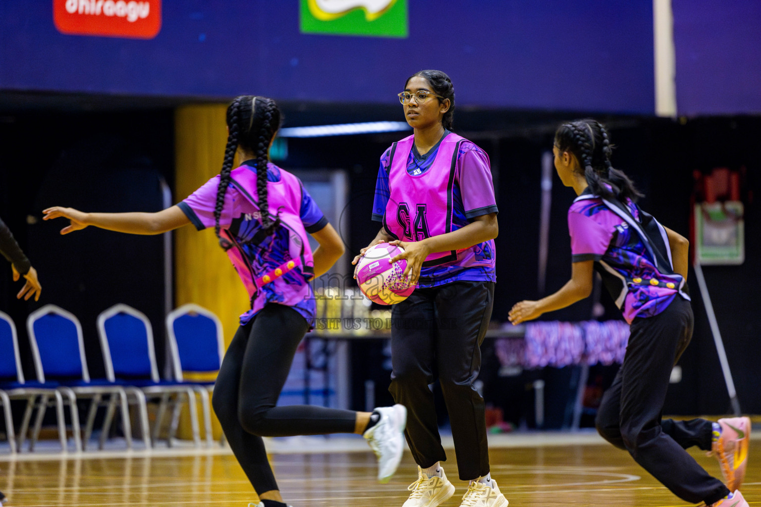 N Sports Academy B vs N Sports Academy A U17 Finals of 3rd Netball Junior Championship, held at Social Center on Saturday, 25th January 2025 . Photos: Nausham Waheed / images.mv