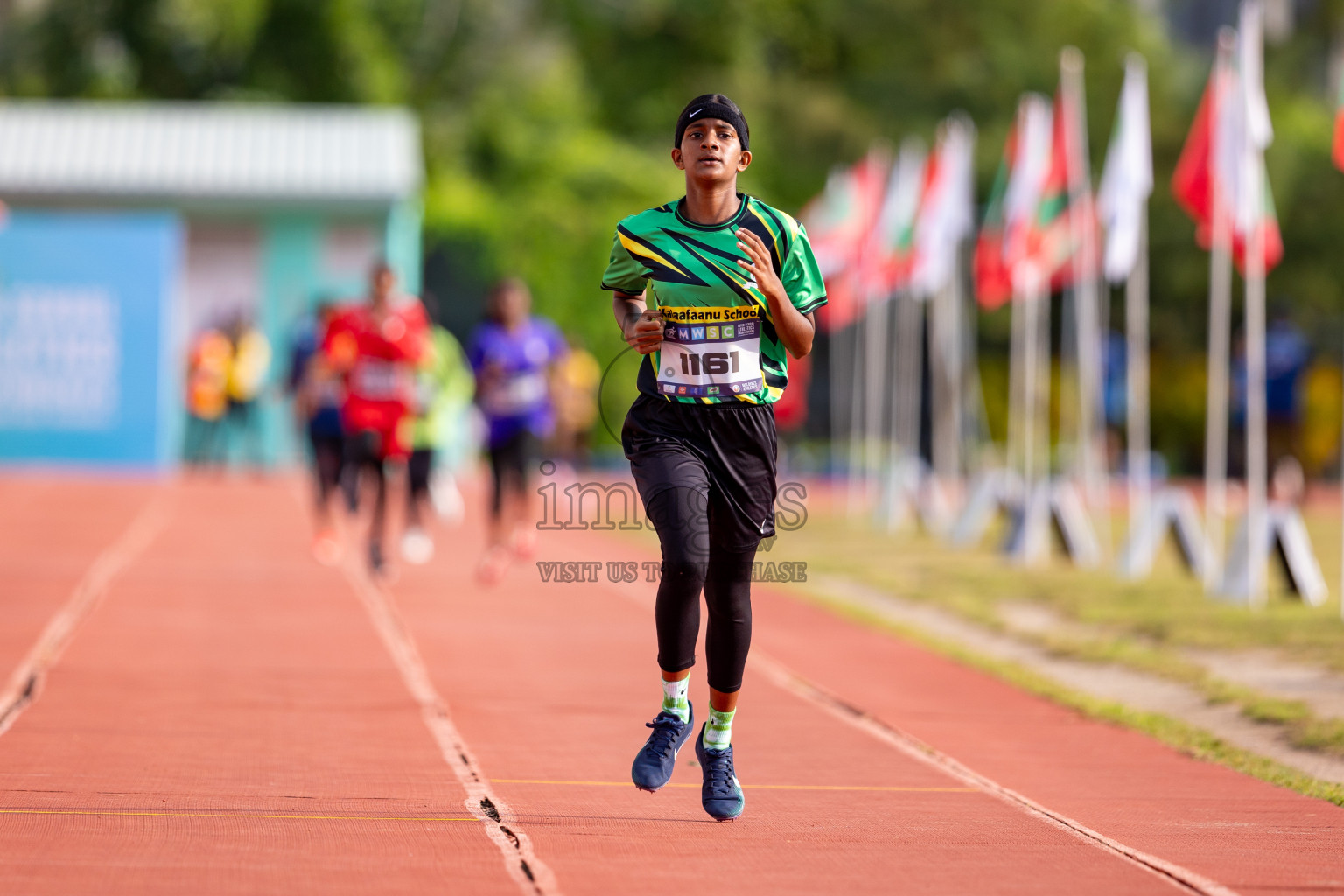 Day 3 of MWSC Interschool Athletics Championships 2024 held in Hulhumale Running Track, Hulhumale, Maldives on Monday, 11th November 2024. 
Photos by: Hassan Simah / Images.mv