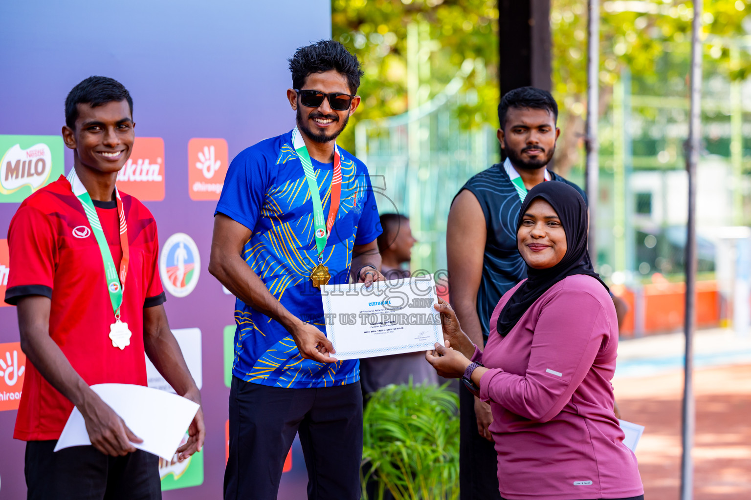 Day 1 of 33rd National Athletics Championship was held in Ekuveni Track at Male', Maldives on Thursday, 5th September 2024. Photos: Nausham Waheed / images.mv