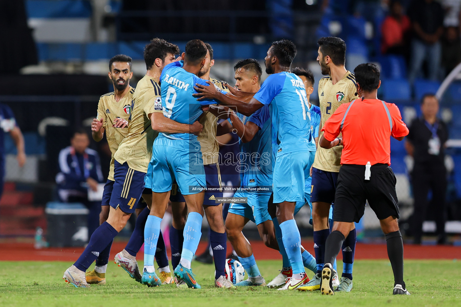 India vs Kuwait in SAFF Championship 2023 held in Sree Kanteerava Stadium, Bengaluru, India, on Tuesday, 27th June 2023. Photos: Nausham Waheed, Hassan Simah / images.mv