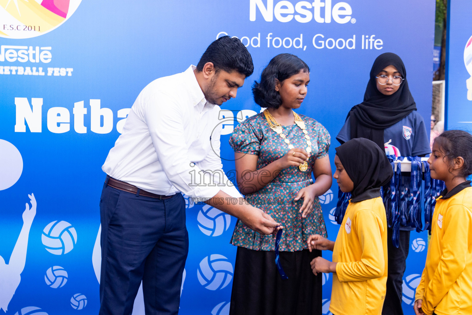 Day 3 of Nestle' Kids Netball Fiesta 2023 held in Henveyru Stadium, Male', Maldives on Saturday, 2nd December 2023. Photos by Nausham Waheed / Images.mv