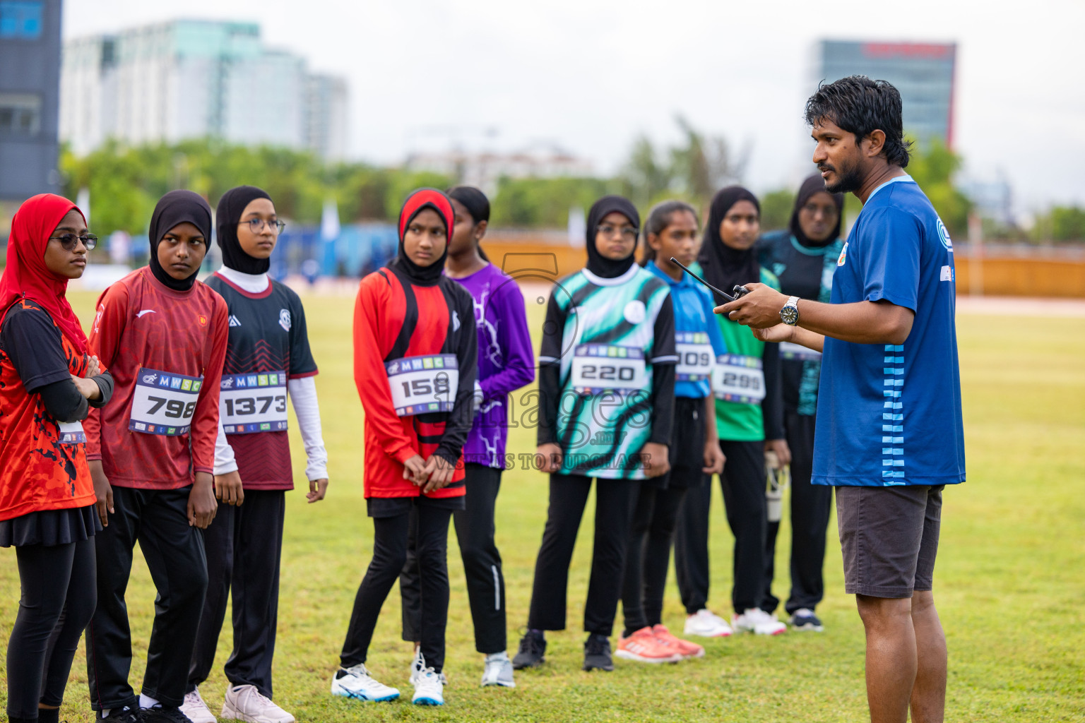 Day 1 of MWSC Interschool Athletics Championships 2024 held in Hulhumale Running Track, Hulhumale, Maldives on Saturday, 9th November 2024. 
Photos by: Ismail Thoriq, Hassan Simah / Images.mv