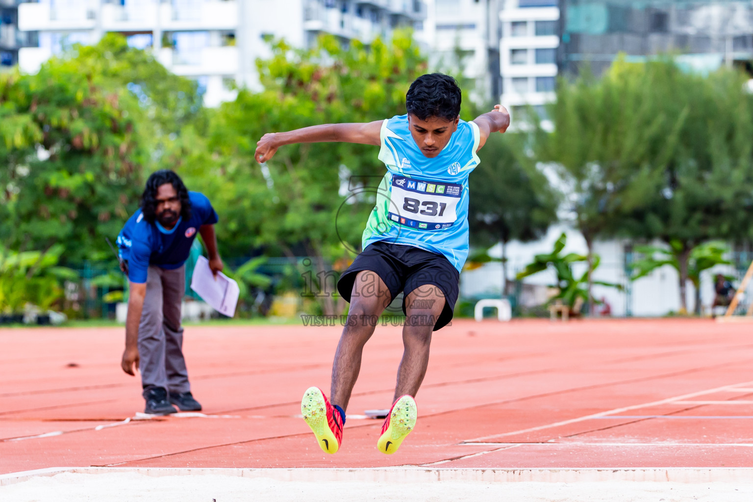 Day 3 of MWSC Interschool Athletics Championships 2024 held in Hulhumale Running Track, Hulhumale, Maldives on Monday, 11th November 2024. Photos by:  Nausham Waheed / Images.mv