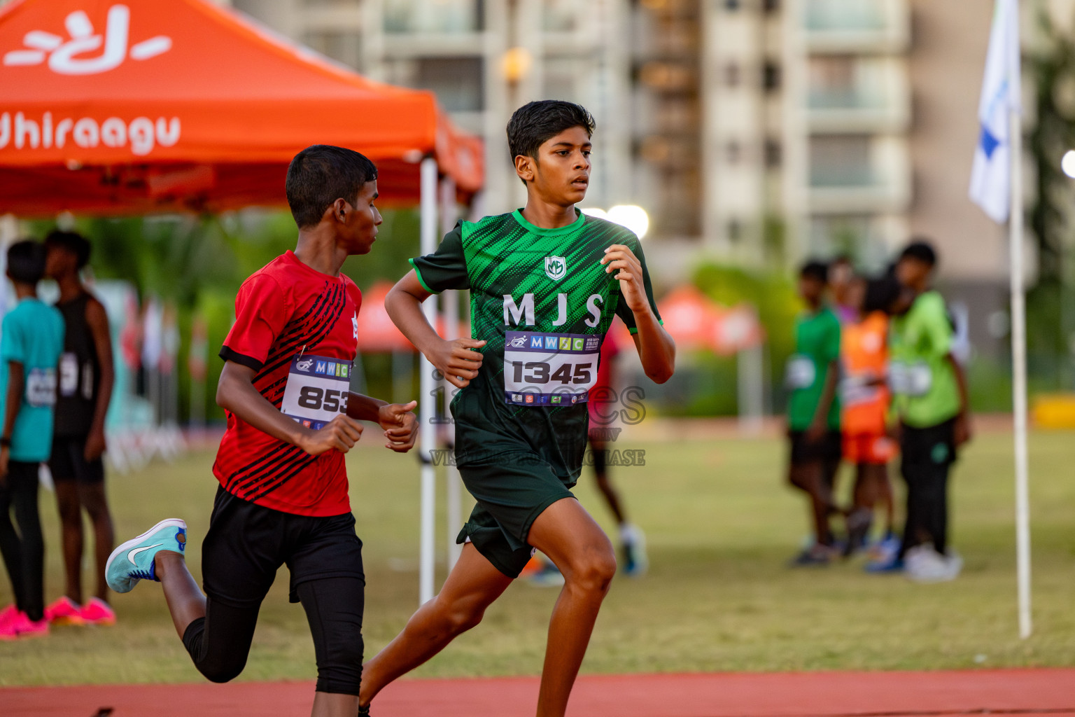 Day 1 of MWSC Interschool Athletics Championships 2024 held in Hulhumale Running Track, Hulhumale, Maldives on Saturday, 9th November 2024. 
Photos by: Hassan Simah / Images.mv