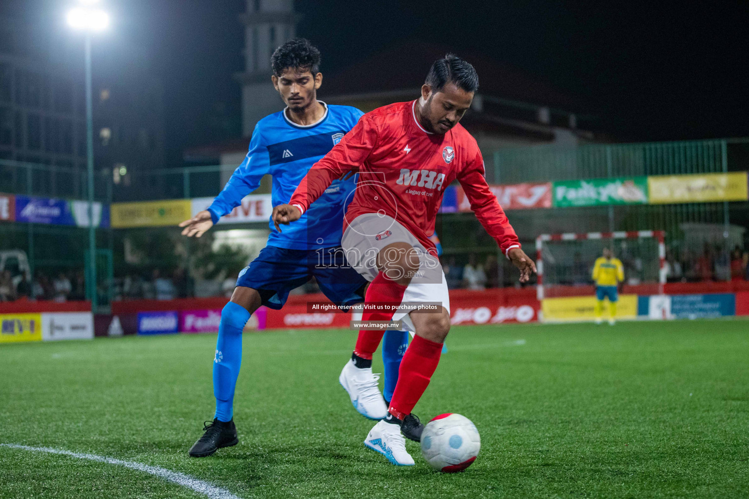 Sh. Milandhoo vs Sh. Maroshi in Day 2 of Golden Futsal Challenge 2023 on 06 February 2023 in Hulhumale, Male, Maldives