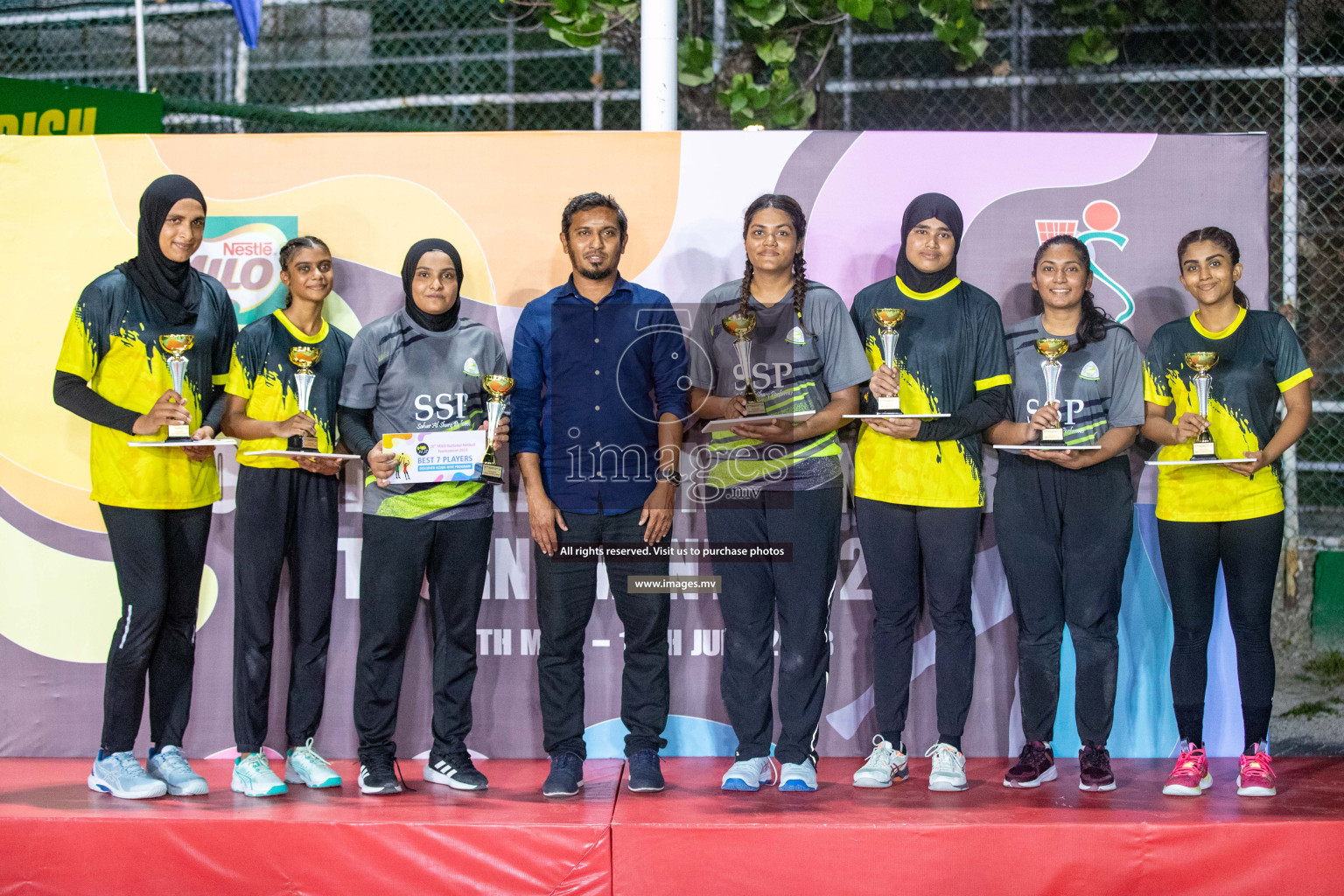 Final of 20th Milo National Netball Tournament 2023, held in Synthetic Netball Court, Male', Maldives on 11th June 2023 Photos: Nausham Waheed/ Images.mv