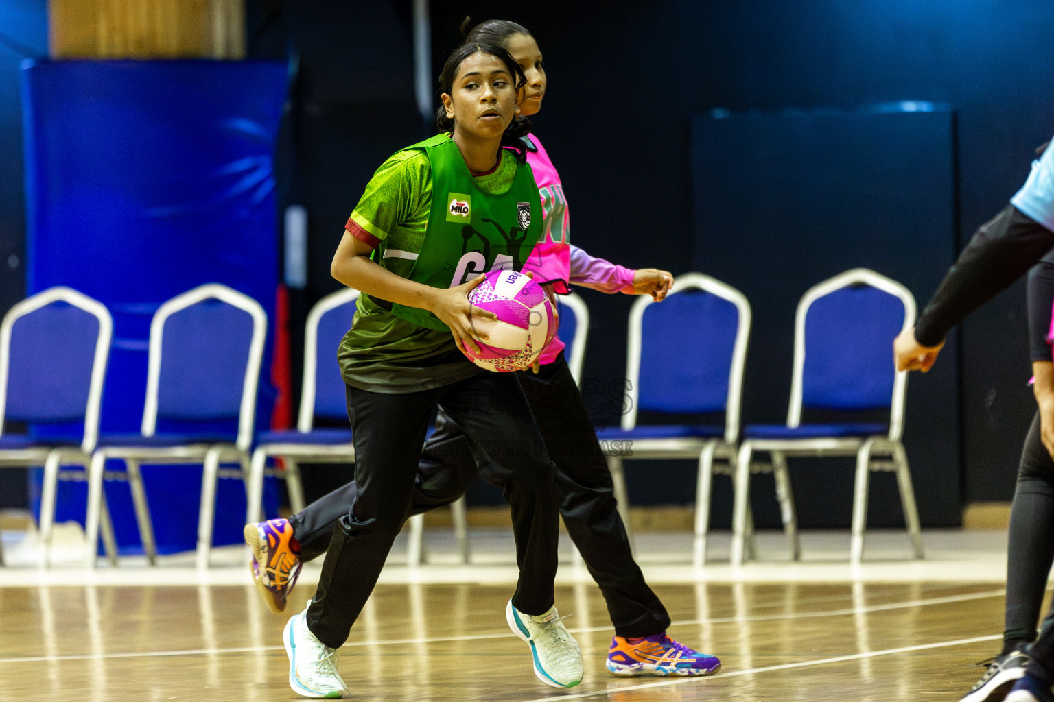 Fionti SC vs Young Netters A in Day 6  of 3rd Netball Junior Championship, held at Social Center on Friday 24th January 2025 . Photos: Shuu Abdul Sattar / images.mv