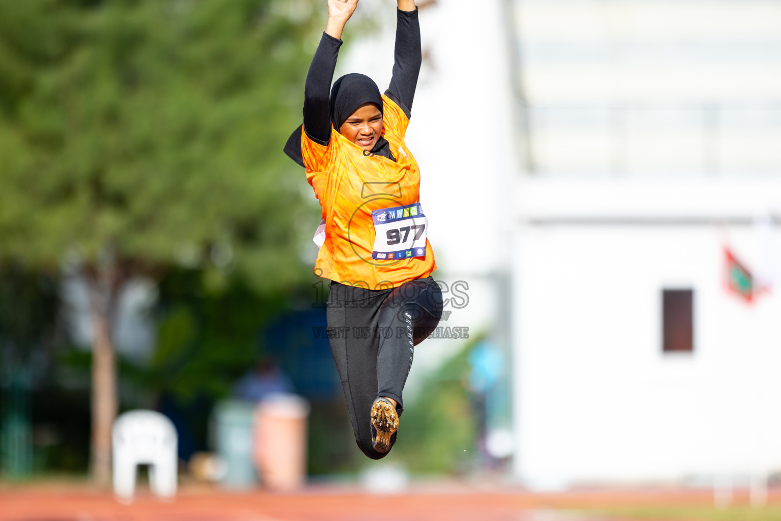 Day 1 of MWSC Interschool Athletics Championships 2024 held in Hulhumale Running Track, Hulhumale, Maldives on Saturday, 9th November 2024. 
Photos by: Ismail Thoriq / images.mv