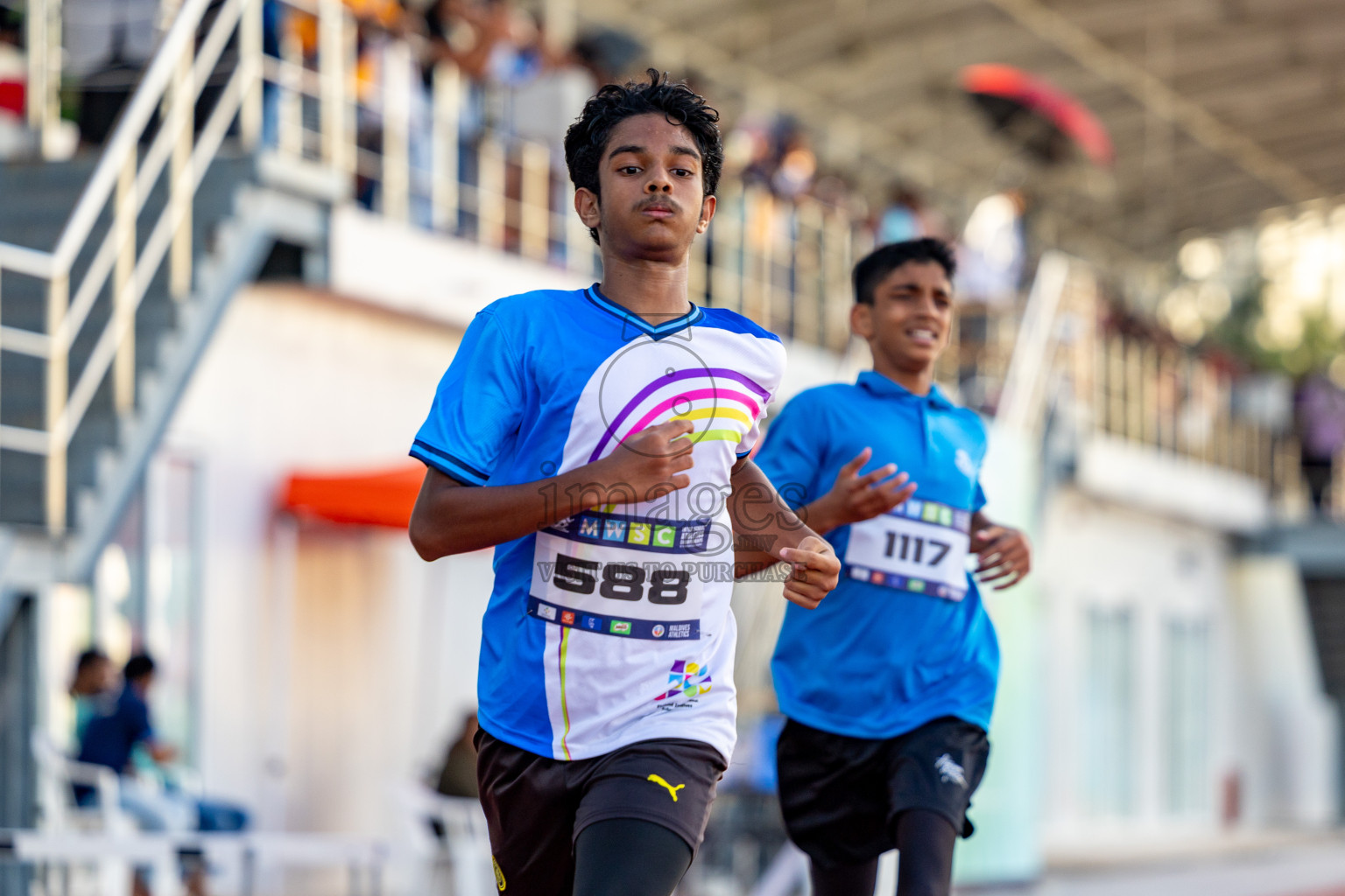 Day 1 of MWSC Interschool Athletics Championships 2024 held in Hulhumale Running Track, Hulhumale, Maldives on Saturday, 9th November 2024. 
Photos by: Hassan Simah / Images.mv