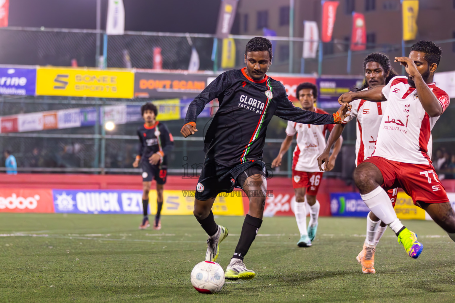 L Isdhoo vs L Hithadhoo in Day 16 of Golden Futsal Challenge 2024 was held on Tuesday, 30th January 2024, in Hulhumale', Maldives Photos: Ismail Thoriq / images.mv