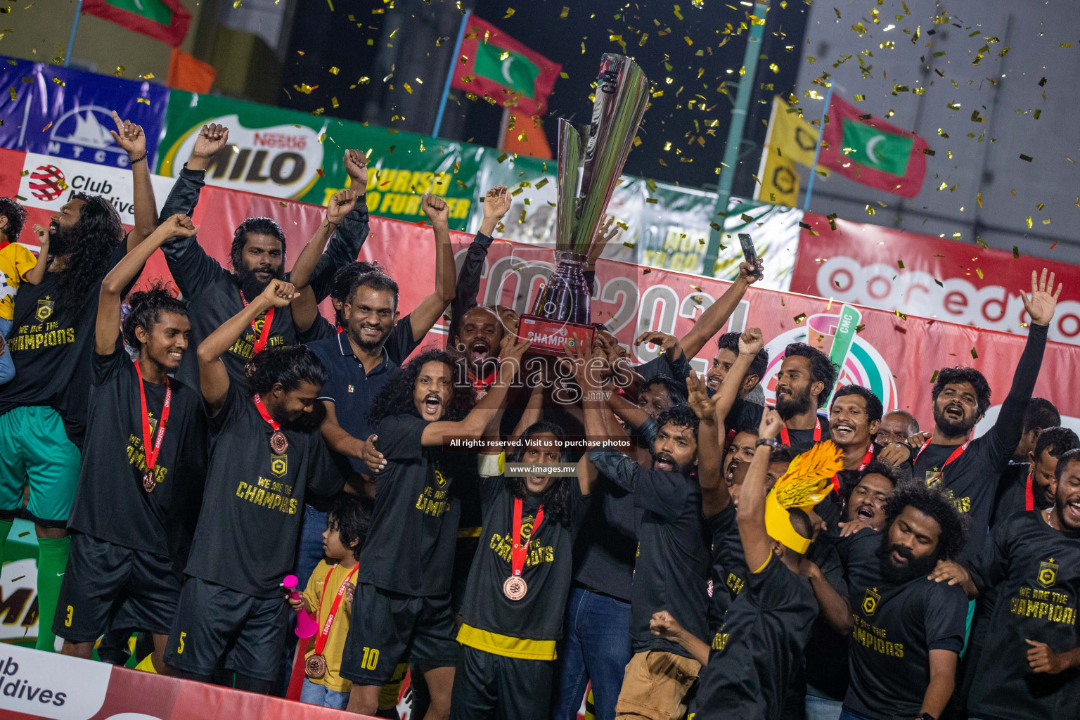 RRC Vs FSM in the Semi Finals of Club Maldives 2021 held in Hulhumale, Maldives on 19 December 2021. Photos: Ismail Thoriq / images.mv