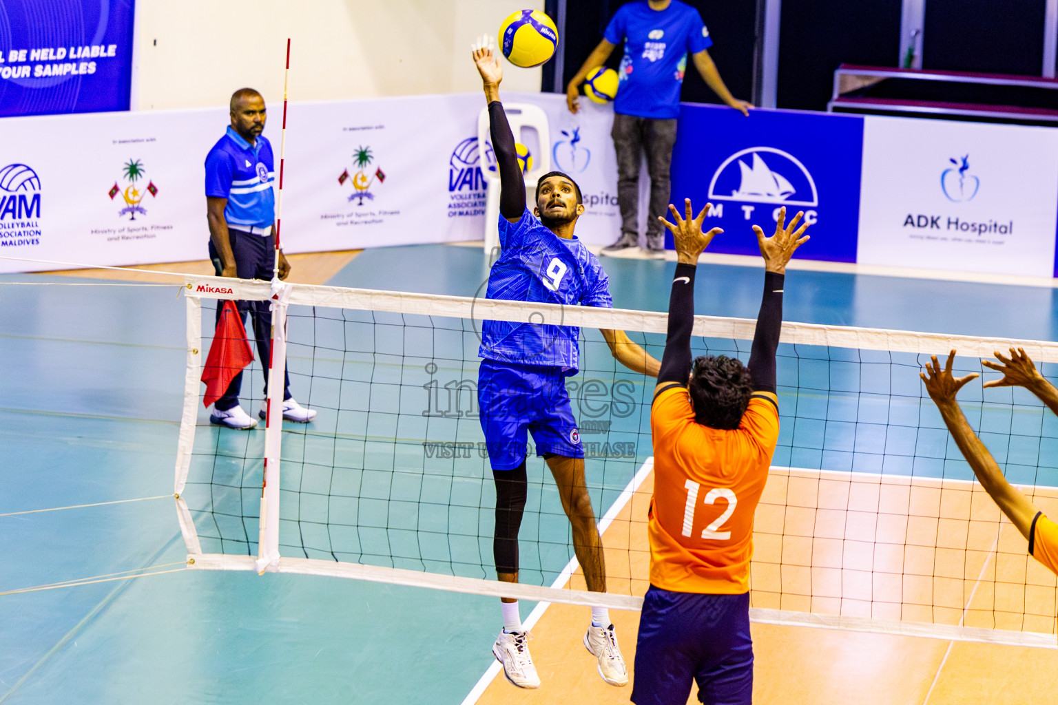 Sports Club City vs Police Club in Day 3 of MILO VAM Cup 2024 Men's Division was held in Social Center Indoor Hall on Wednesday, 30th October 2024. Photos: Nausham Waheed / images.mv