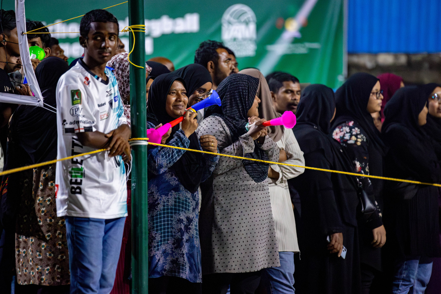 U19 Male and Atoll Girl's Finals in Day 9 of Interschool Volleyball Tournament 2024 was held in ABC Court at Male', Maldives on Saturday, 30th November 2024. Photos: Hassan Simah / images.mv