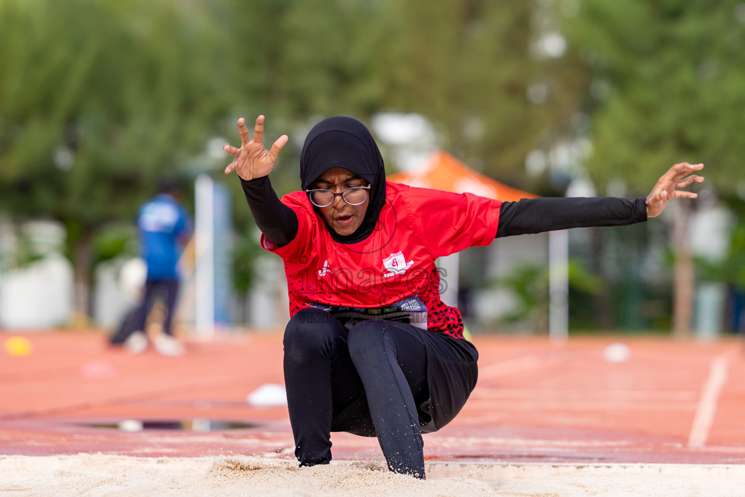 Day 2 of MWSC Interschool Athletics Championships 2024 held in Hulhumale Running Track, Hulhumale, Maldives on Sunday, 10th November 2024. 
Photos by:  Hassan Simah / Images.mv