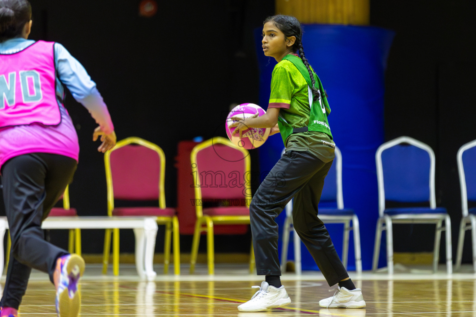 Young netter A vd Fionti sports academy in Day 3 of 3rd Netball Junior Championship, held at Social Center on Wednesday 22nd January 2025 . Photos: Shuu Abdul Sattar / images.mv