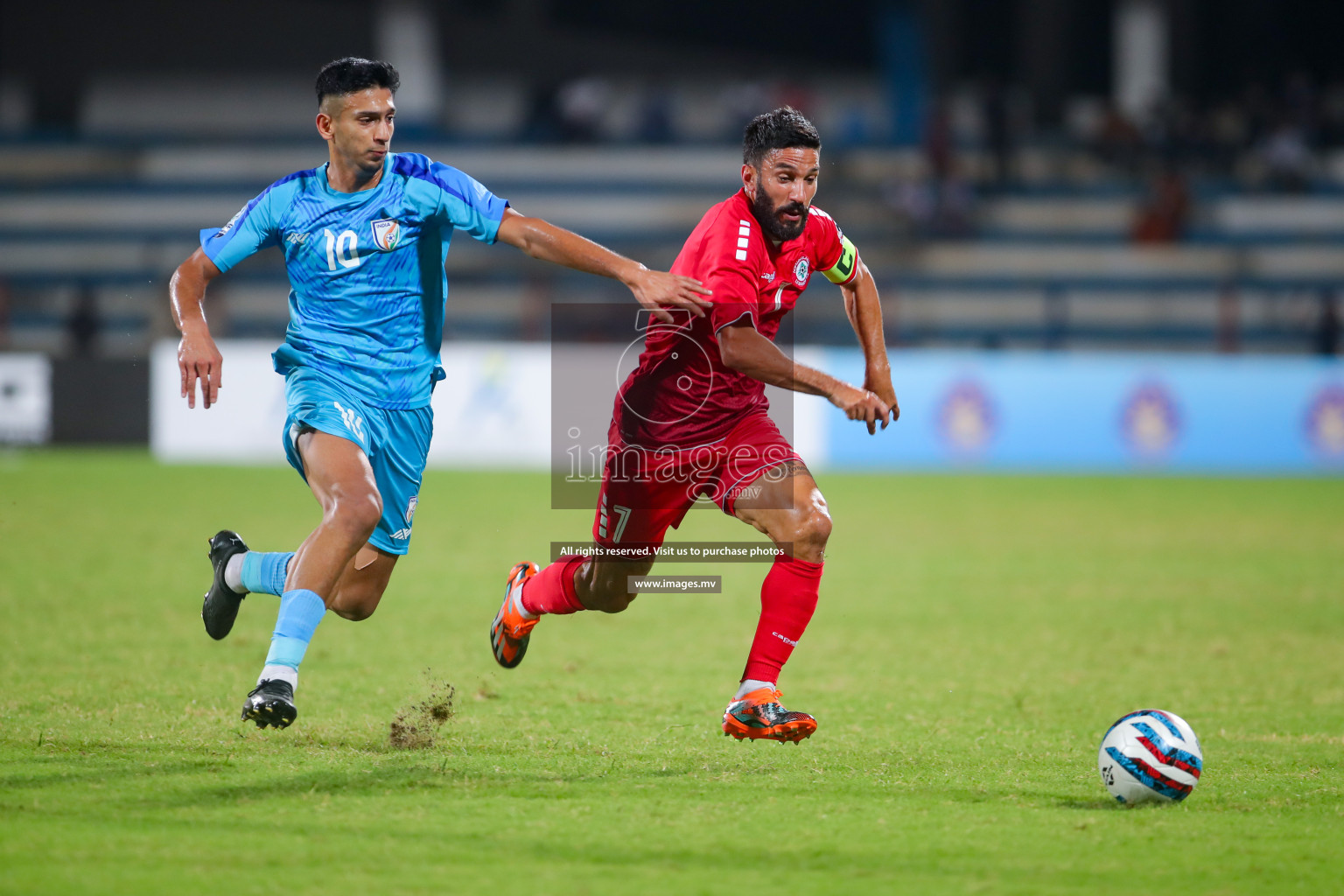 Lebanon vs India in the Semi-final of SAFF Championship 2023 held in Sree Kanteerava Stadium, Bengaluru, India, on Saturday, 1st July 2023. Photos: Nausham Waheed, Hassan Simah / images.mv