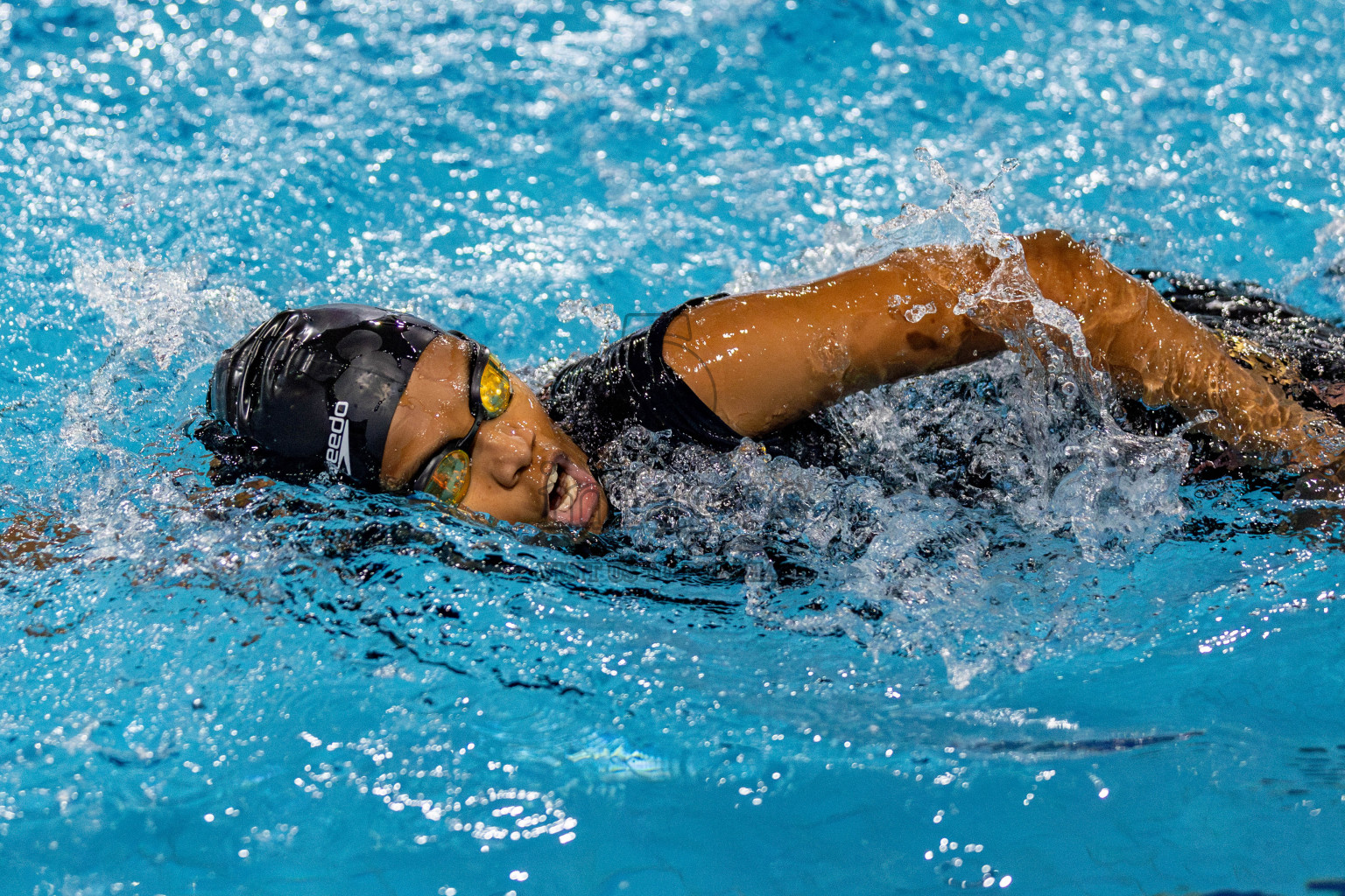 Day 2 of National Swimming Competition 2024 held in Hulhumale', Maldives on Saturday, 14th December 2024. Photos: Hassan Simah / images.mv