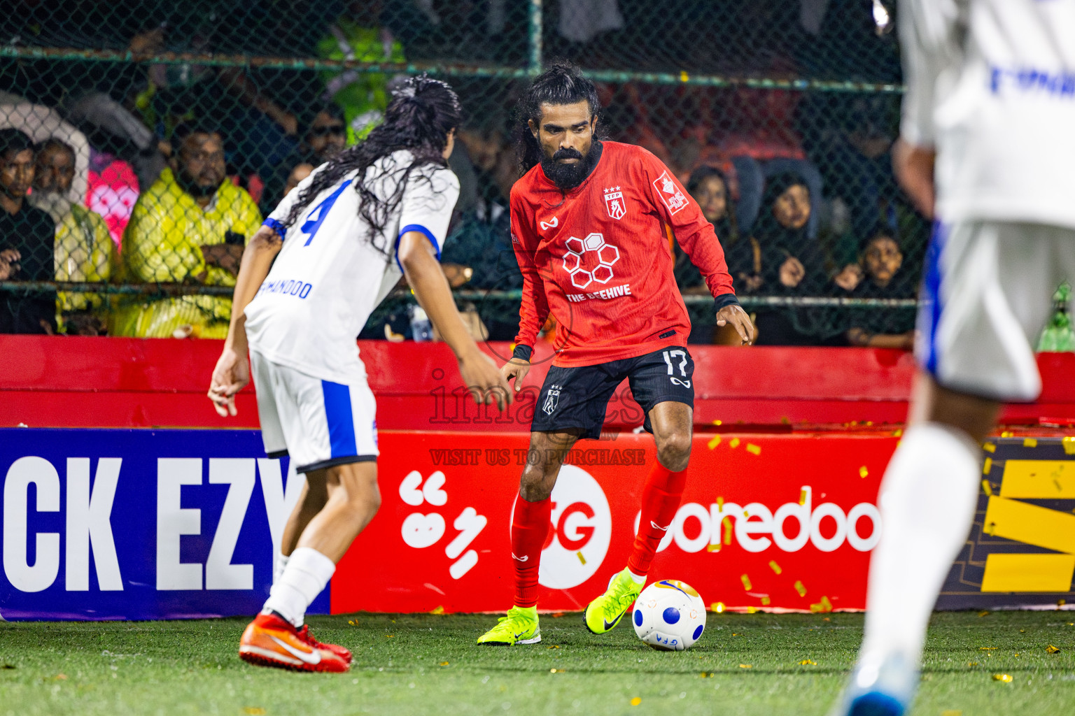 Th Thimarafushi VS Th Veymandoo in Atoll Round Semi-Final on Day 22 of Golden Futsal Challenge 2025 was held on Sunday , 26th January 2025, in Hulhumale', Maldives. Photos: Nausham Waheed / images.mv