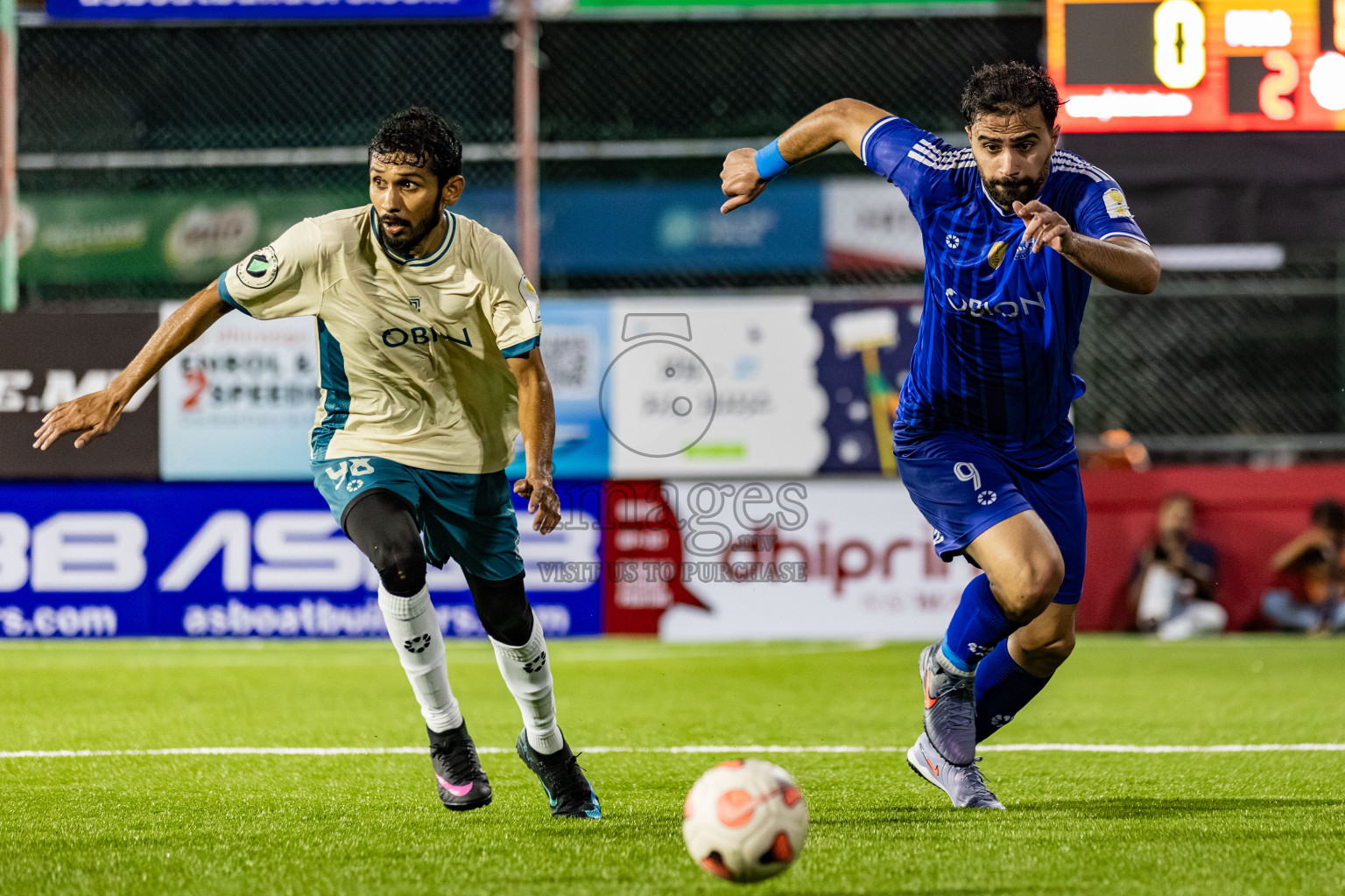 Team Naivaadhoo vs Mylo City Sports Club in Kings Cup of Club Maldives Cup 2025 held in Rehendi Futsal Ground, Hulhumale', Maldives on Monday, 1st September 2025. Photos: Areef, Yasna / images.mv