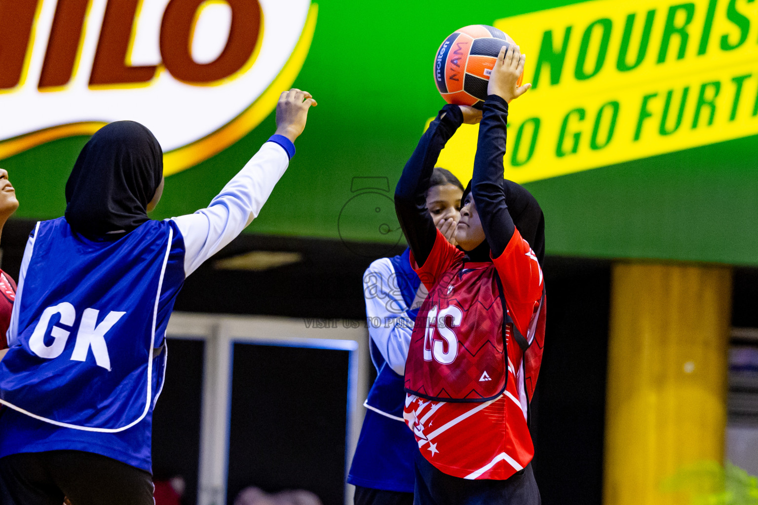 Day 2 of 25th Inter-School Netball Tournament was held in Social Center at Male', Maldives on Saturday, 10th August 2024. Photos: Nausham Waheed / images.mv