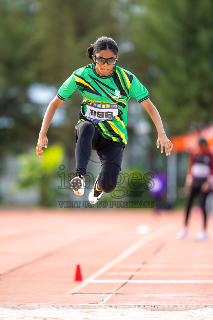 Day 2 of MWSC Interschool Athletics Championships 2024 held in Hulhumale Running Track, Hulhumale, Maldives on Sunday, 10th November 2024. Photos by: Ismail Thoriq / Images.mv