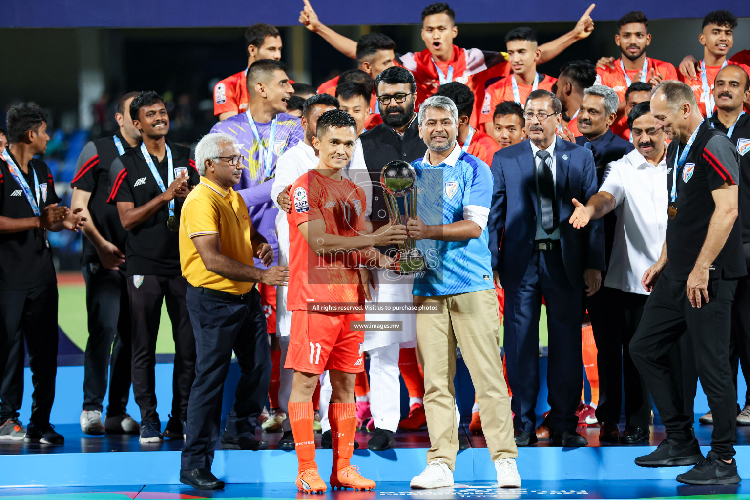 Kuwait vs India in the Final of SAFF Championship 2023 held in Sree Kanteerava Stadium, Bengaluru, India, on Tuesday, 4th July 2023. Photos: Nausham Waheed / images.mv